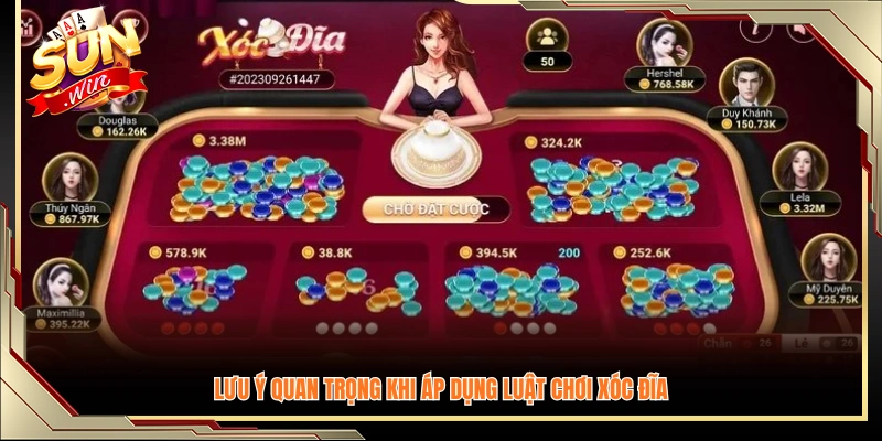 Những điểm cần ghi nhớ để áp dụng đúng luật chơi xóc đĩa